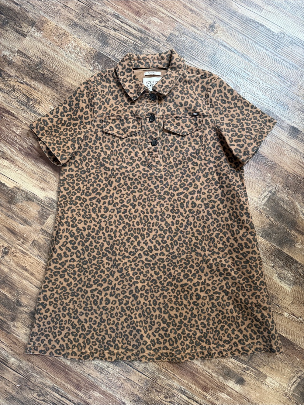 Scotch & Soda Leopard Print Dress Size Large